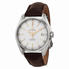 Omega Aqua Terra Silver Dial Brown Leather Men's Watch 23113422102002