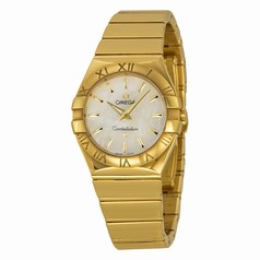 Omega Constellation 2009 Mother of Pearl Dial 18kt Yellow Gold Ladies Watch 12350276005004
