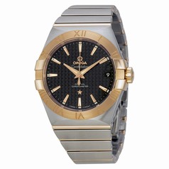 Omega Constellation Automatic Black Dial Stainless Steel and 18kt Rose Gold Men's Watch 12320382101001