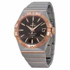 Omega Constellation Automatic Brown Dial Stainless Steel Rose Gold Men's Watch 12320382113001