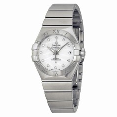 Omega Constellation Automatic Mother of Pearl Diamond Dial Stainless Steel Ladies Watch 12310272055002
