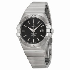 Omega Constellation Black Dial Stainless Steel Diamond Automatic Ladies Watch 123.10.31.20.01.001