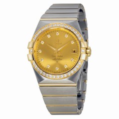Omega Constellation Champagne Dial Steel and 18kt Yellow Gold Diamond Ladies Watch 12325352058001