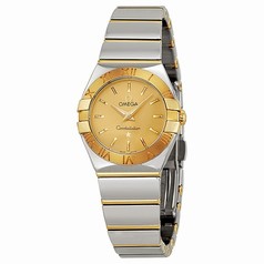 Omega Constellation Champagne Dial Yellow Gold and Stainless Steel Ladies Watch 12320246008002