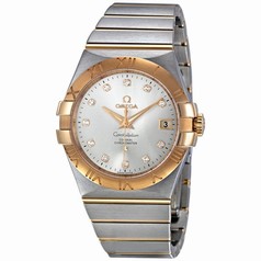 Omega Constellation Chronometer 35 mm Silver Dial Two Tone Watch 123.20.35.20.52.001