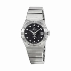 Omega Constellation Chronometer Black Dial Stainless Steel Ladies Watch 12310272051001