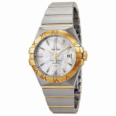 Omega Constellation Chronometer Mother of Pearl Dial Steel and 18kt Yellow Gold Ladies Watch 123.20.31.20.05.002