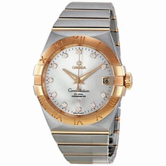 Omega Constellation Chronometer Silver Dial Automatic Stainless Steel/Rose Gold Brushed Men's Watch 123.20.38.21.52.001