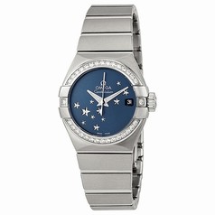 Omega Constellation Chronometer Star Blue Dial Stainless Steel Ladies Watch 12315272003001