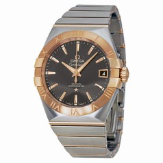 Omega Constellation Grey Dial Steel and 18kt Rose Gold Automatic Men's Watch 12320382106002