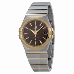 Omega Constellation Grey Dial Steel and 18kt Yellow Gold Men's Watch 12320352006001