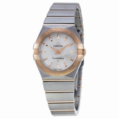 Omega Constellation Mother Of Pearl Dial Rose Gold and Steel Ladies Watch 12320276005001