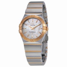 Omega Constellation Mother of Pearl Dial Steel and 18kt Rose Gold Ladies Watch 123.20.27.60.05.003