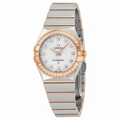 Omega Constellation Mother of Pearl Diamond Dial Steel and Rose Gold Ladies Watch 12325276055006