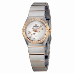 Omega Constellation Mother of Pearl Steel and Rose Gold Diamond Ladies Watch 12325246005002