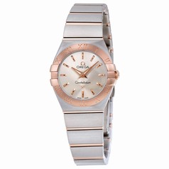 Omega Constellation Silver Dial Stainless Steel and 18K Rose Gold Ladies Watch 123.20.24.60.02.001