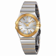 Omega Constellation Silver Dial Yellow Gold and Stainless Steel Ladies Watch 12320276002004