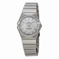Omega Constellation White Mother of Pearl Dial Stainless Steel Ladies Watch 123.15.27.60.05.001