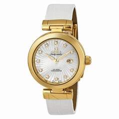 Omega De Ville Ladymatic Diamond Yellow Gold Ladies Watch 42563342055002