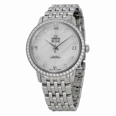 Omega De Ville Mother of Pearl Dial Diamond Stainless Steel Ladies Watch 42415332055001