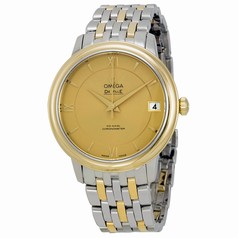 Omega De Ville Prestige Automatic Champagne Dial Stainless Steel and Gold Men's Watch 42420332008001