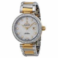 Omega DeVille Ladymatic Mother of Pearl Stainless Steel and Yellow Gold Ladies Watch 42525342055002
