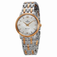 Omega DeVille Prestige Mother of Pearl Staless Steel and 18kt Gold Ladies Watch 42420276005002
