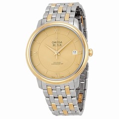 Omega DeVille Prestige Steel and Yellow Gold Men's Watch 42420372008001