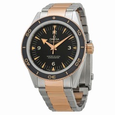 Omega Seamaster 300 Automatic Black Dial Stainless Steel and 18kt Rose Gold Men's Watch 23320412101001