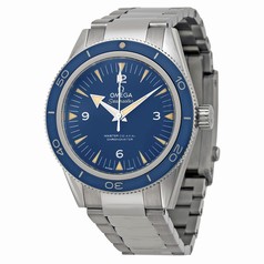 Omega Seamaster 300 Master Co-Axial Blue Dial Titanium Men's Watch 23390412103001