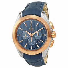 Omega Seamaster Aqua Terra Olympic Blue Dial Blue Leather Men's Watch 52223445003001