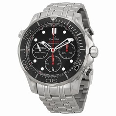 Omega Seamaster Automatic Chronograph Black Dial Stainless Steel Men's Watch 21230445001001