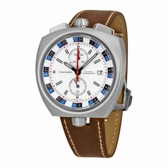 Omega Seamaster Bullhead Co-Axial White Dial Brown Leather Men's Watch 225.12.43.50.04.001