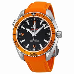 Omega Seamaster Planet Ocean Automatic Black Dial Orange Rubber Men's Watch 23232422101001