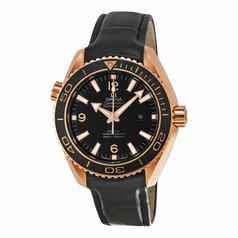 Omega Seamaster Planet Ocean Black Dial Black Leather Men's Watch 23263382001001