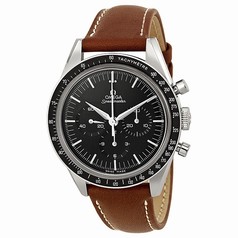 Omega LIMITED 50TH ANNIVERSARY EDITION Speedmaster Moonwatch Black Dial Brown Leather Men's Watch 31132403001001