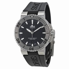 Oris Aquis Date Grey Dial Black Rubber Automatic Men's Watch 733-7653-4153RS