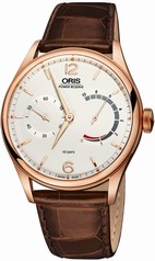 Oris Artelier Silver Dial 18kt Rose Gold Men's Watch 110-7700-6081LS