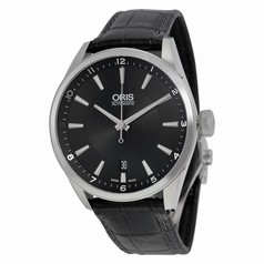 Oris Artix Automatic Black Dial Black Leather Men's Watch 733-7713-4034LS