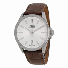Oris Artix Automatic Silver Dial Brown Leather Men's Watch 733-7642-4031LS