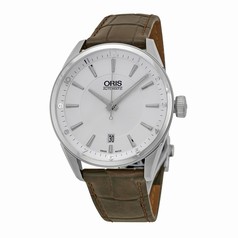 Oris Artix Automatic Silver Dial Brown Leather Men's Watch 733-7713-4031LS