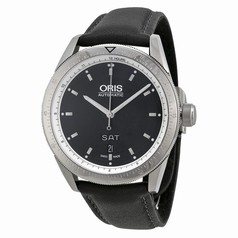 Oris Artix GT Day Date Black Dial Leather Strap Automatic Men's Watch 735-7662-4174LS