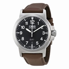 Oris BC 3 Black Dial Brown Leather Men's Watch 735-7641-4164LS