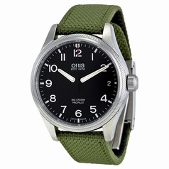 Oris Big Crown Black Dial Automatic Green Textile Strap Men's Watch 751-7697-4164GRFS