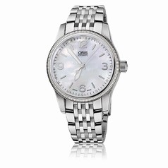 Oris Big Crown Date White Mother of Pearl Dial Automatic Stainless Steel Men's Watch 01 733 7649 4066 07 8 19 76