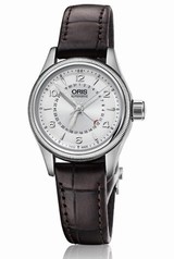 Oris Big Crown Pointer Date Silver Dial Black Leather Stainless Steel Unisex Watch 01 594 7680 4061-07 5 14 76FC