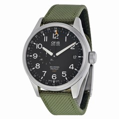 Oris Big Crown Pro Pilot Automatic Black Dial Olive Green Textile Men's Watch 748-7710-4164GRFS