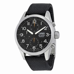 Oris Big Crown Pro Pilot Chronograph Black Dial Black Textile Men's Watch 774-7699-4134FS