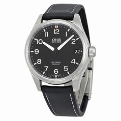 Oris Big Crown Propilot Automatic Black Dial Black Leather Men's Watch 751-7697-4164LS