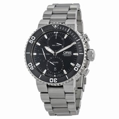 Oris Chronograph Automatic Black Dial Stainless Steel Men's Watch 774-7655-4154MB